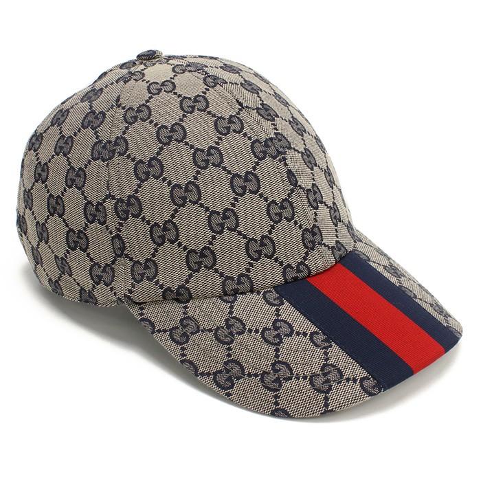 グッチ GUCCI メンズ オリジナル GG ベースボールキャップ789016 4HBA8 4084ブルー系 ベージュ系の画像
