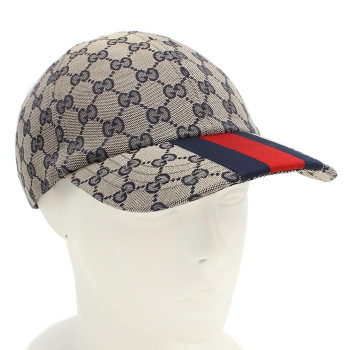 グッチ GUCCI メンズ オリジナル GG ベースボールキャップ789016 4HBA8 4084ブルー系 ベージュ系の画像