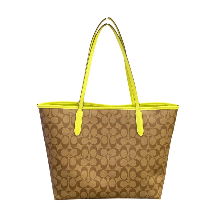 【最終価格】 COACH コーチ CAL49 レザー トートバッグ イエロー COACH（コーチ） トートバッグ レディース バッグ 5696 レモンイエロー