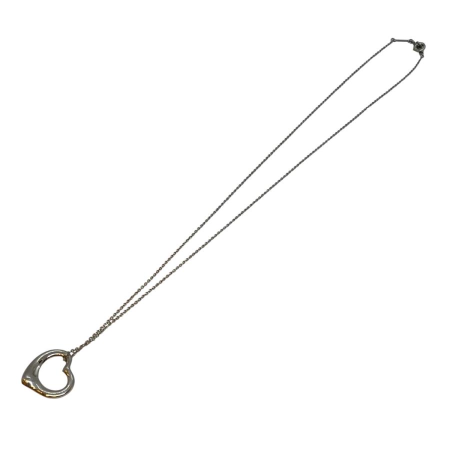 【中古】 TIFFANY&Co. ティファニー エルサ ペレッティ オープンハート ペンダント ネックレス PT950 レディース ブランド ABランクの画像