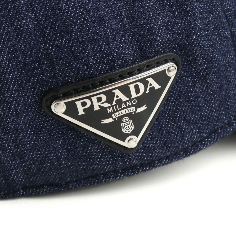 プラダ PRADA メンズ−キャップ ブランド デニム 2HC274 AJ6 F0008 BLEU ネイビー系の画像