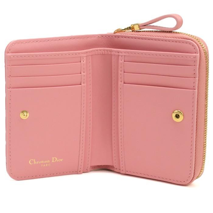 ディオール Christian Dior CARO SCARLET 二つ折り財布 小銭入付き 