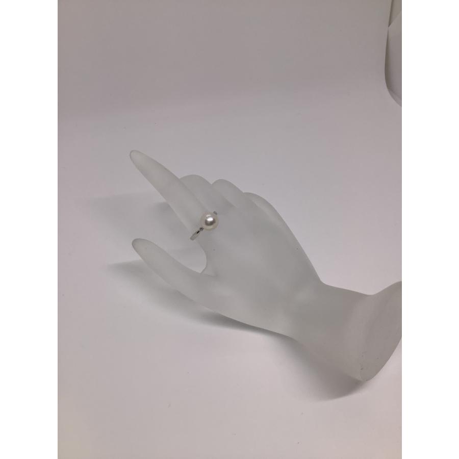オーロラ花珠 あこや真珠リング 指輪 9.0mm 真珠科学研究所 鑑別書付 冠婚葬祭 成人式 プレゼント ダイヤモンドの画像