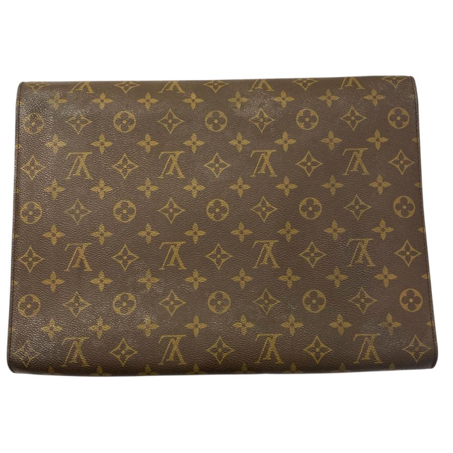 【中古】LOUIS VUITTON ルイヴィトン M51801 ポルト エンベロープ モノグラム クラッチバッグ ブラウン メンズ Bランク_1