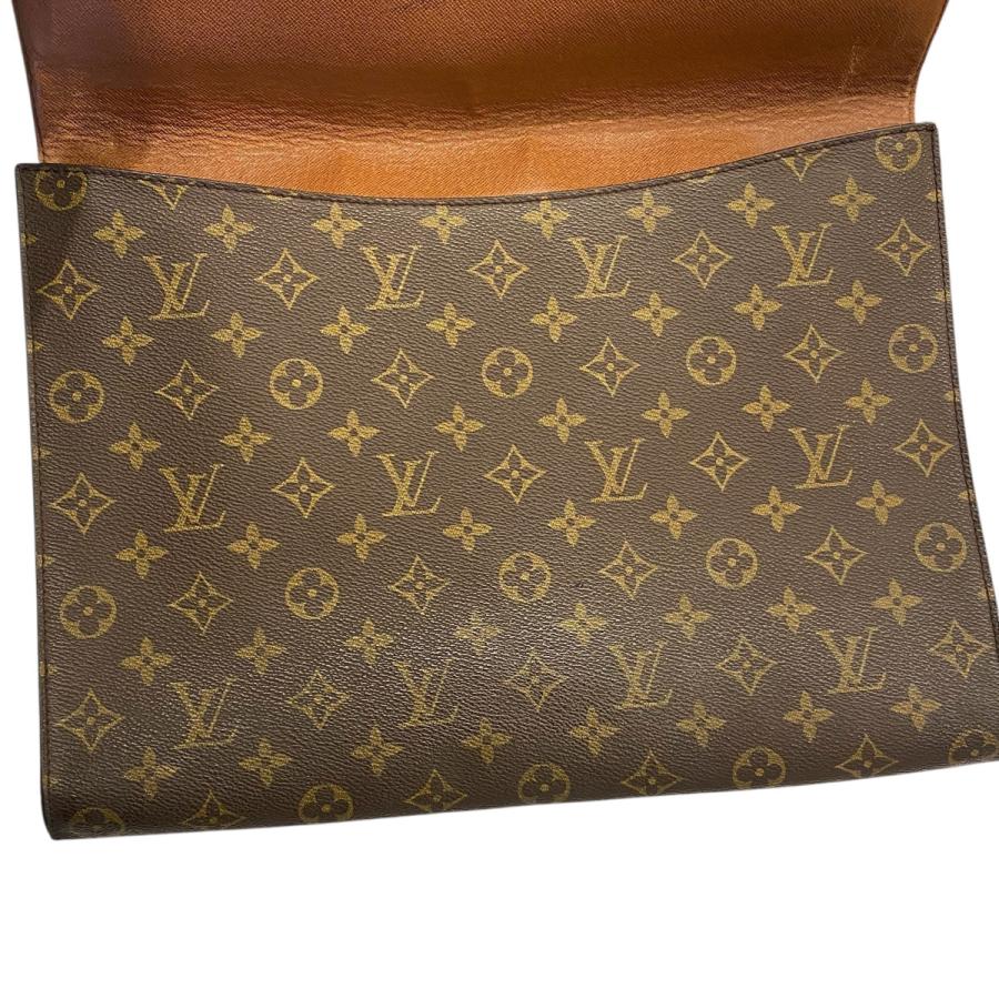 【中古】LOUIS VUITTON ルイヴィトン M51801 ポルト エンベロープ モノグラム クラッチバッグ ブラウン メンズ Bランク_3