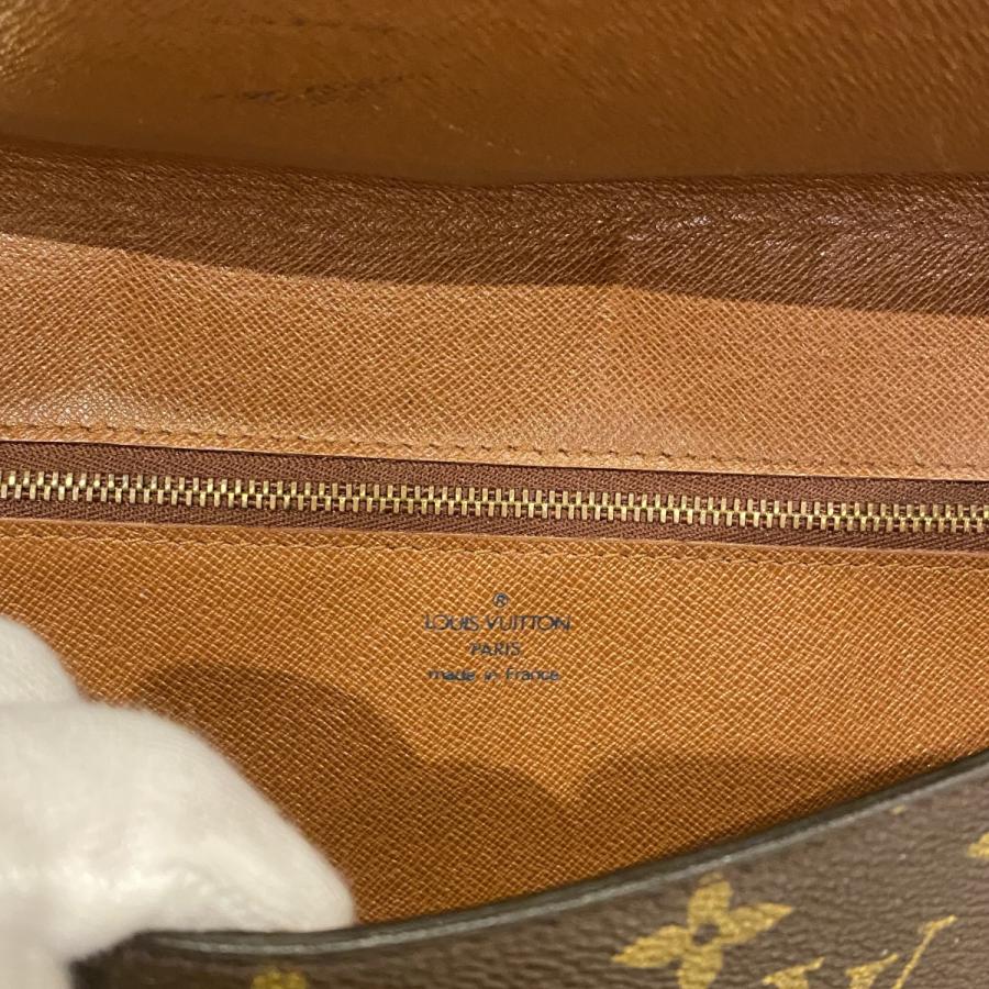 【中古】LOUIS VUITTON ルイヴィトン M51801 ポルト エンベロープ モノグラム クラッチバッグ ブラウン メンズ Bランク_4