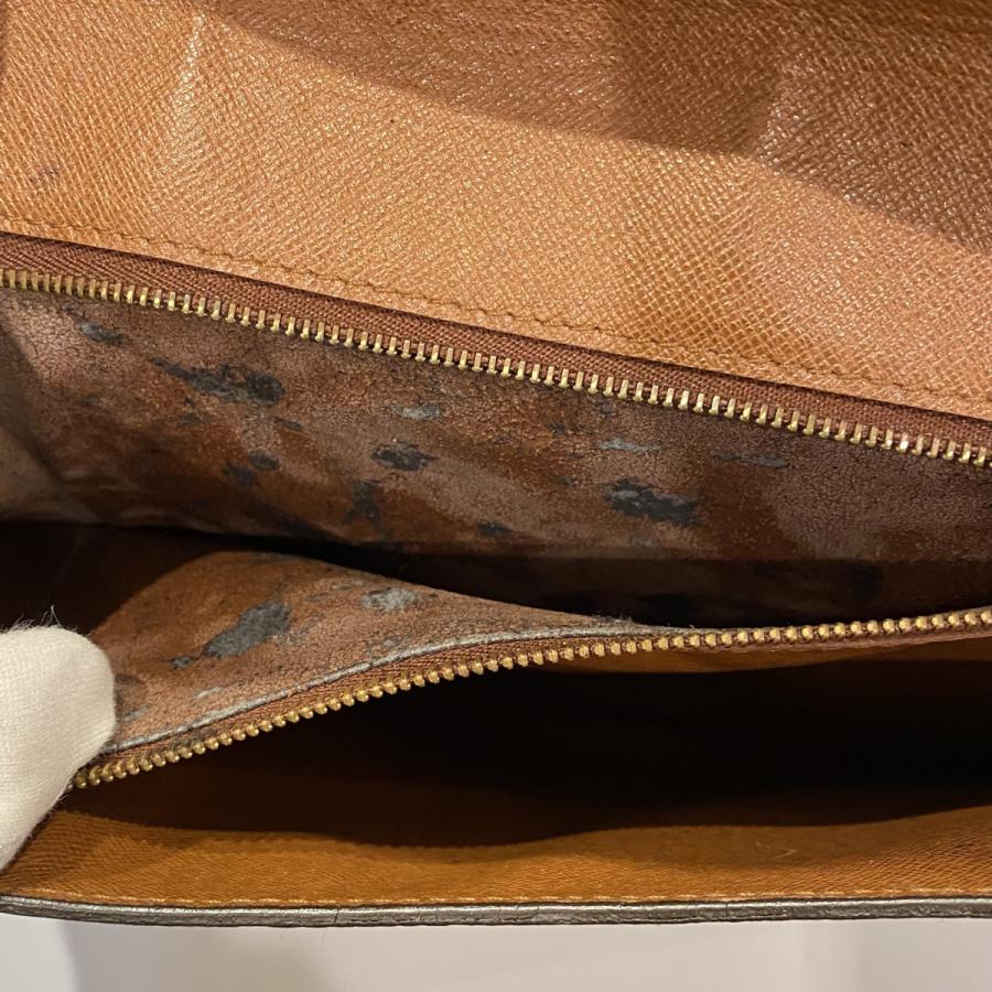 【中古】LOUIS VUITTON ルイヴィトン M51801 ポルト エンベロープ モノグラム クラッチバッグ ブラウン メンズ Bランク_6
