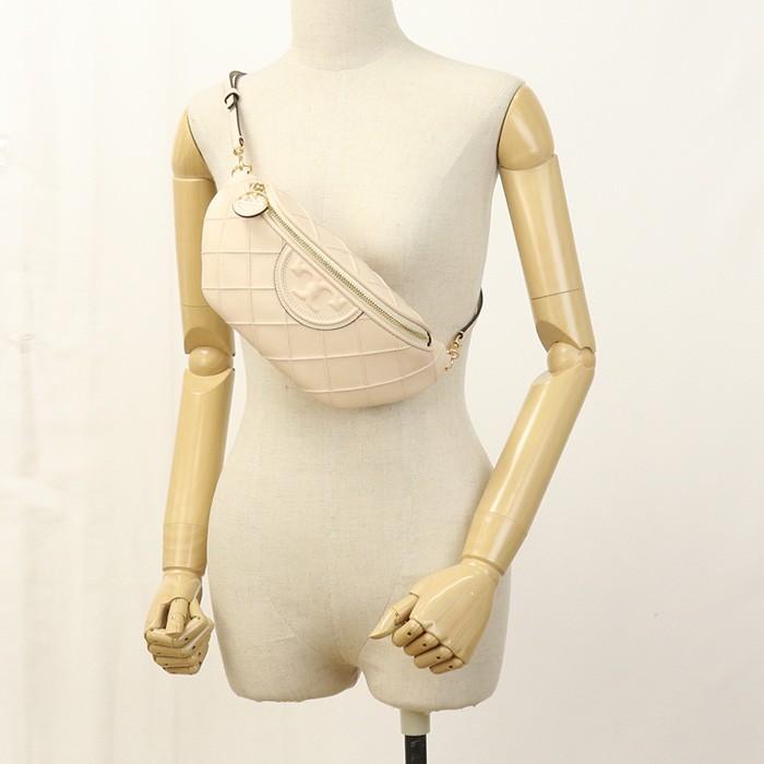 トリーバーチ TORY BURCH FLEMING NEW BELT BAG ボディバッグ160132 122 NEW CREAM ベージュ系の画像