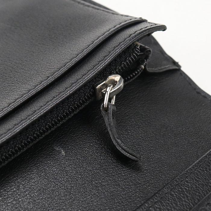 【中古】CHANEL シャネル 長財布二折 レザー ココマーク ブラック レディース ブランド Aランクの画像