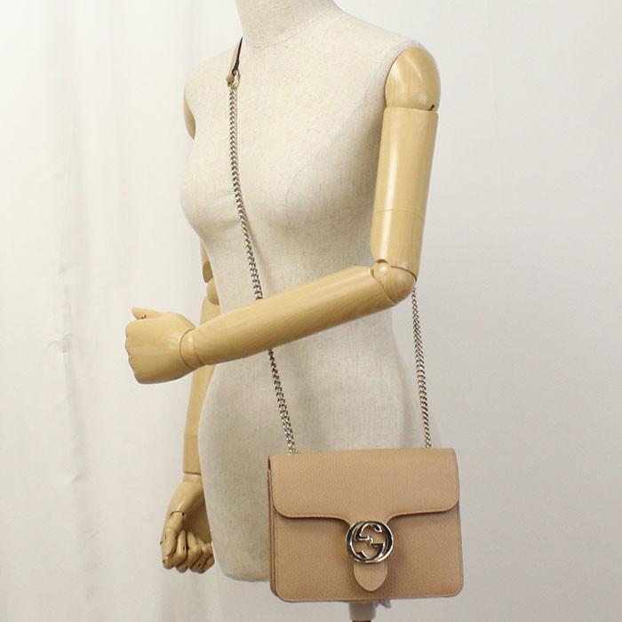 【中古】GUCCI グッチ チェーン インターロッキングG 510304 ショルダーバッグ レザー レディース Aランクの画像