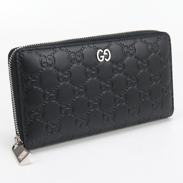 【中古】GUCCI グッチ ジップアラウンドウォレット ドリアン 473928 長財布ラウンドファスナー レザー メンズ Aランク