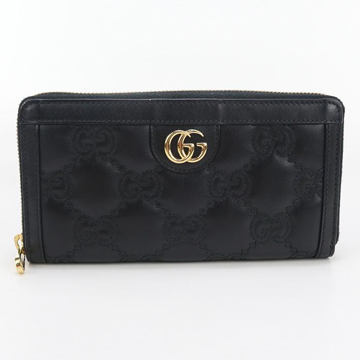 【中古】GUCCI グッチ ジップアラウンドウォレット GGマトラッセ 723784 長財布ラウンドファスナー レザー ジップアラウンドウォレット レディース Aランク
