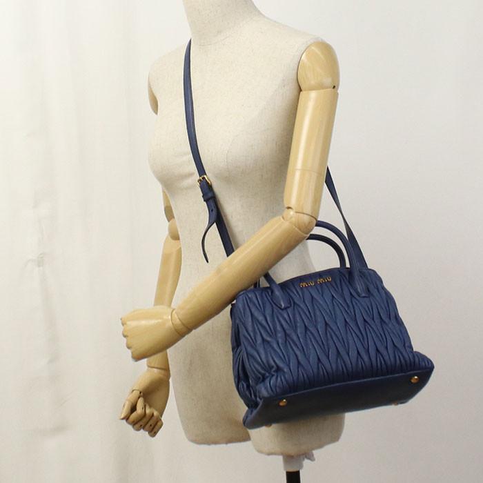 【中古】MIUMIU(OUTLET) ミュウミュウ アウトレット 2WAY マテラッセ トートバッグ/ラムスキン レディース Aランクの画像