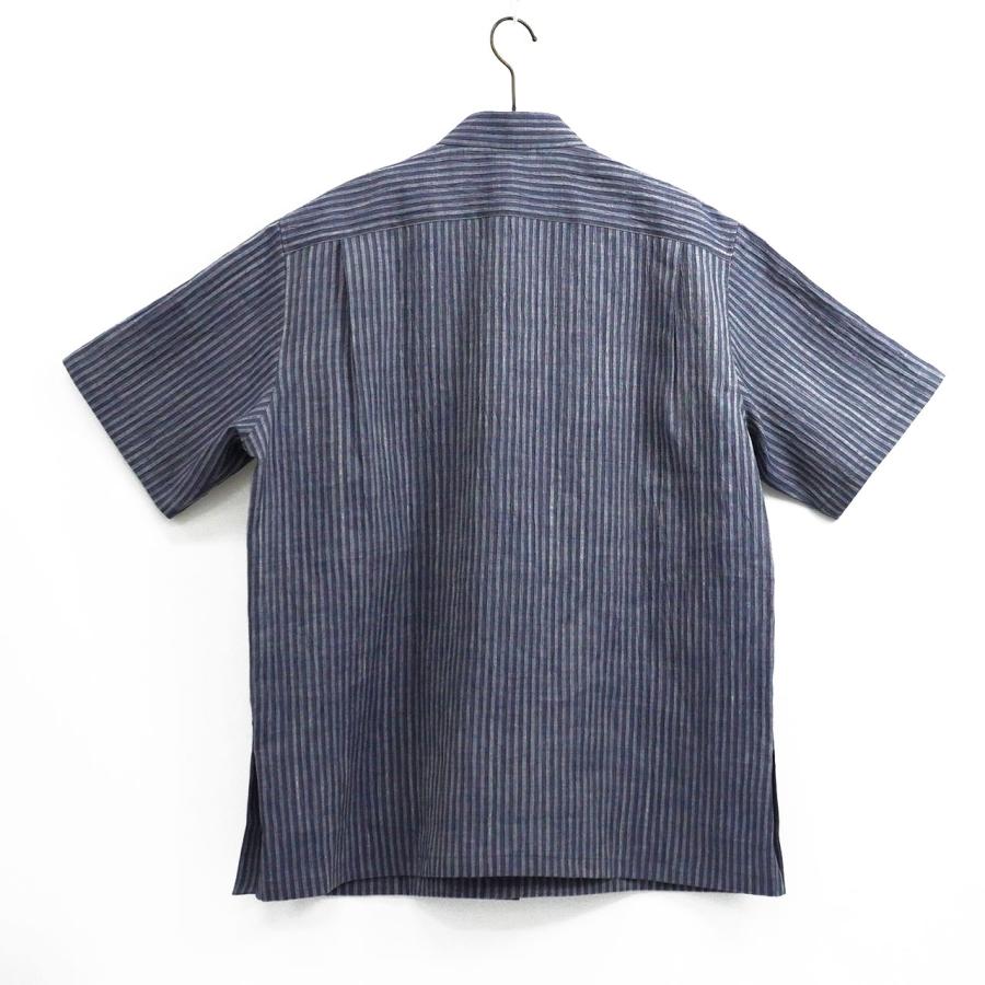 手作りのポリエステル反物マオカラーのメンズかりゆしウェアＬＬサイズ 手作りのポリエステル反物メンズかりゆしウェアLサイズ