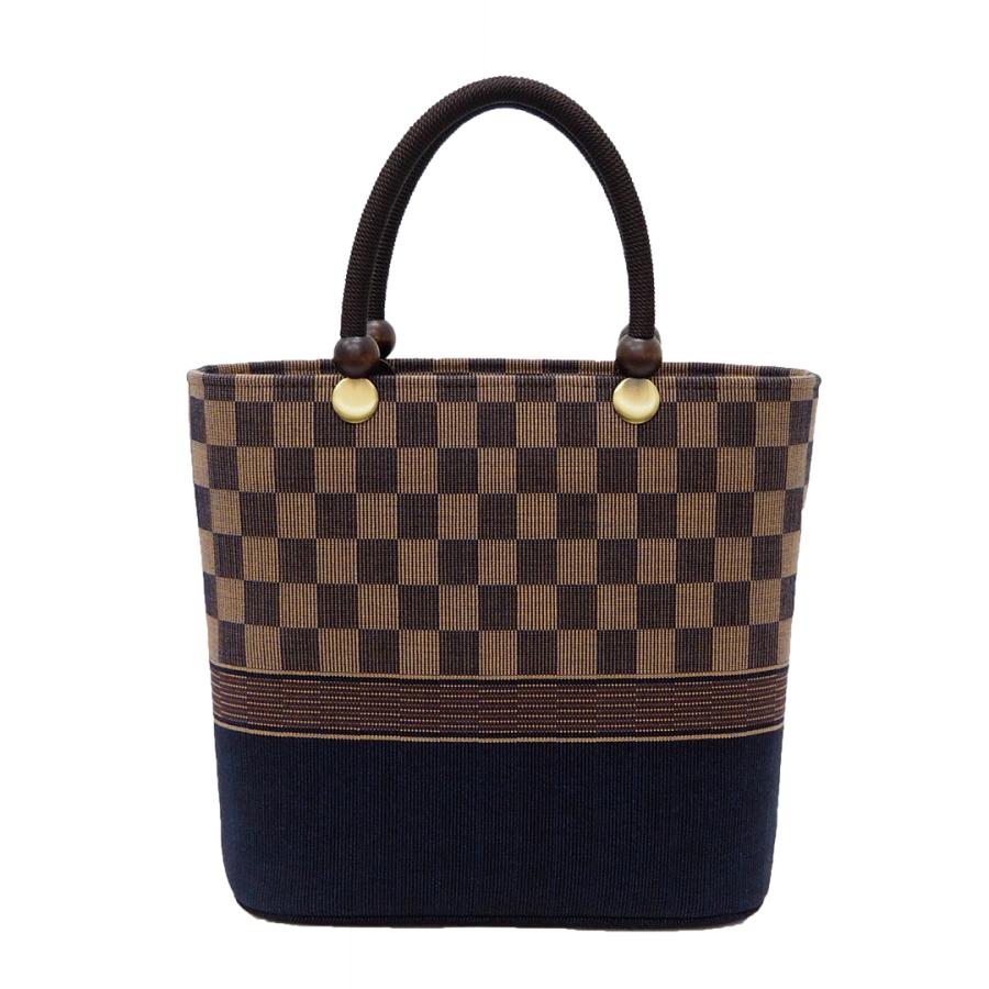 MINSAH] 木玉付トートバッグ 藍ヒチガーラ【送料無料】 あざみ屋