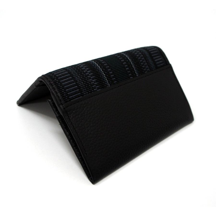 ヤッサミ黒 名刺入れ 細マチ革 [MINSAH] : あざみ屋 みんさー工芸館