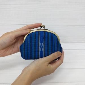 risa☆☆青チェック生地がま口財布☆ハンドメイド risa☆様専用☆青チェック生地がま口財布☆ハンドメイド