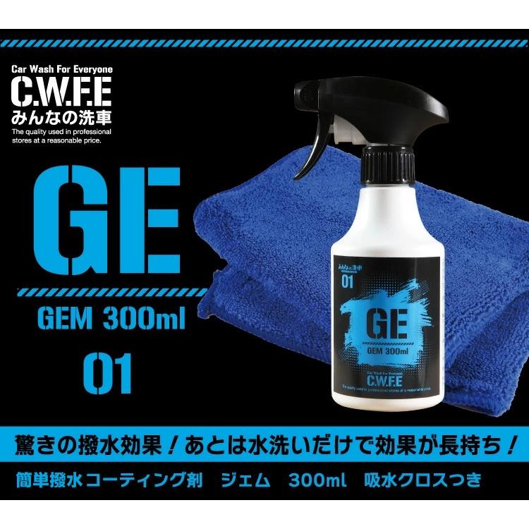 撥水 簡単セルフコーティング 300ml タオルセット 洗車後拭き上げと