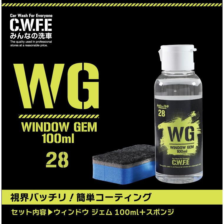 ガラスの油膜取り 撥水加工 セット 油膜クリア 100g ウインドウジェム