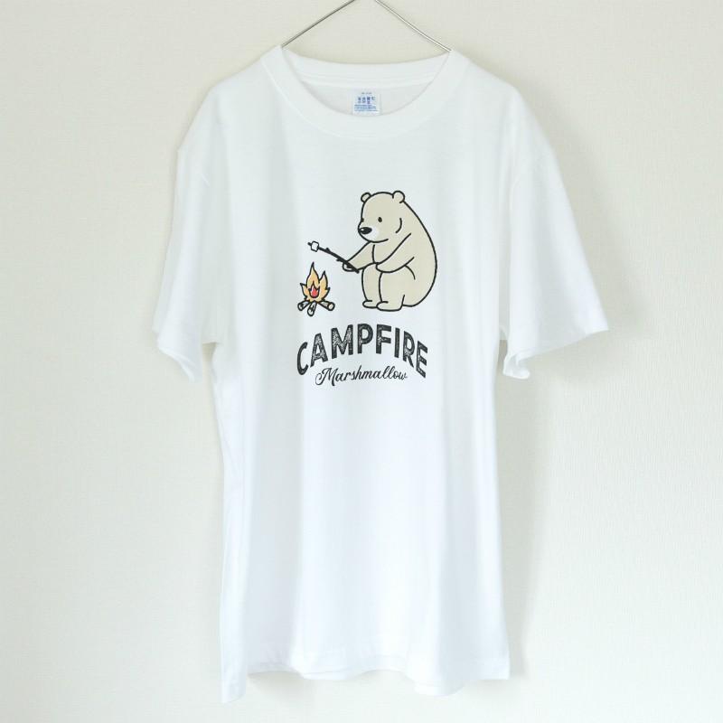 大人サイズ マシュマロを焼くクマ 焚火 アウトドア キャンプ Tシャツ H005 H005 名入れtシャツ ギフト みんt 通販 Yahoo ショッピング