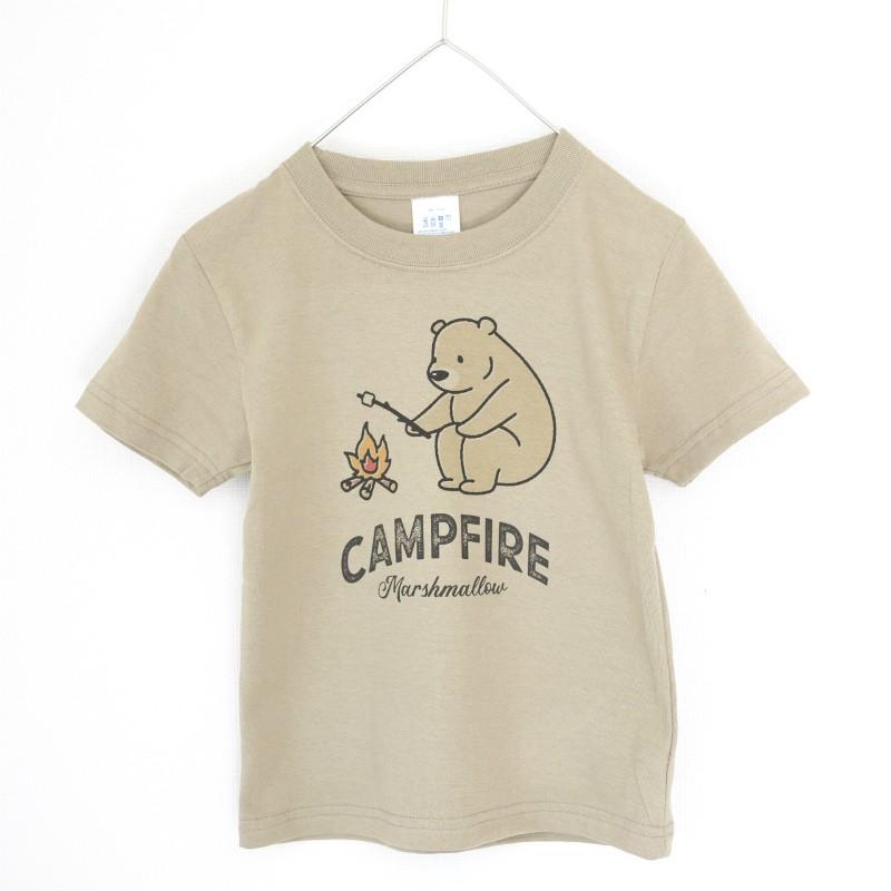 マシュマロを焼くクマ 焚火 アウトドア キャンプ Tシャツ H005 H005kids 名入れtシャツ ギフト みんt 通販 Yahoo ショッピング