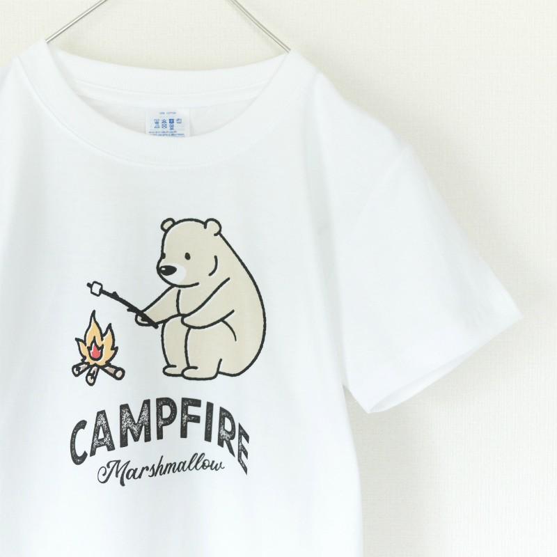 マシュマロを焼くクマ 焚火 アウトドア キャンプ Tシャツ H005 H005kids 名入れtシャツ ギフト みんt 通販 Yahoo ショッピング