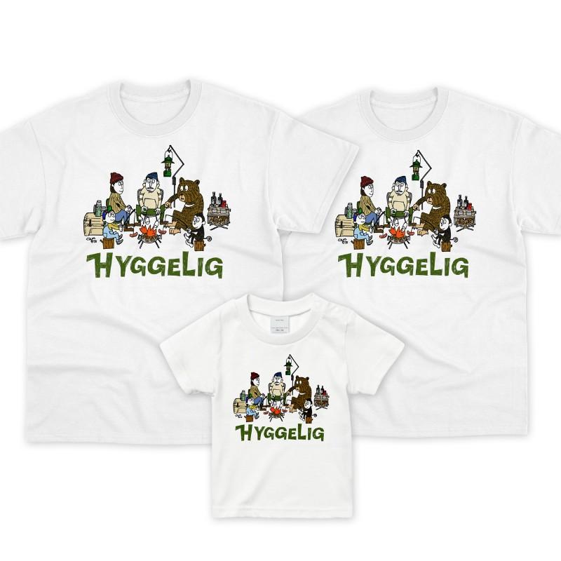 3枚セット HYGGELIG × ONO5s 焚き火 キャンプファイヤー ファミリーTシャツセット 親子 ソトアソビ アウトドア｜mintee｜02