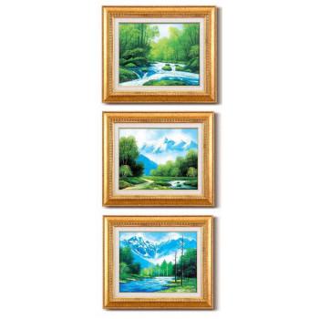工藤昭重油絵額F6金　1146240・奥入瀬川_1