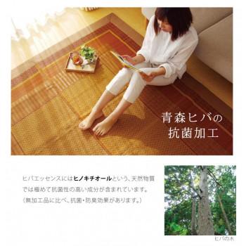 純国産 い草花ござカーペット ラグ 『ランクス総色』 ベージュ 江戸間3畳(約174×261cm) 4108803_5
