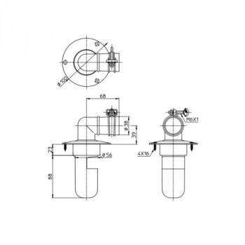 三栄 SANEI 洗い濯ぎ機水抜き落とし穴 H550-50