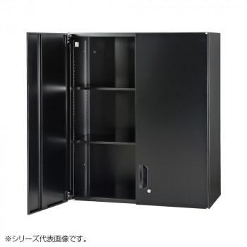 豊國工業 壁面収納庫浅型両開きH1050(上置) ブラック HOS-HRUSX-B CN-10色(ブラック)_1