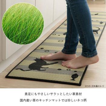 い草 キッチンマットFニャコルン 60×270cm 1081960015905の画像