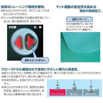 動作確認 AIREX(R) エアレックス マット　トレーニングマット(波形パターン)　コロネラ　185×60×1.5cm　AMF-320R・レッド 【2162254277】(11907円)