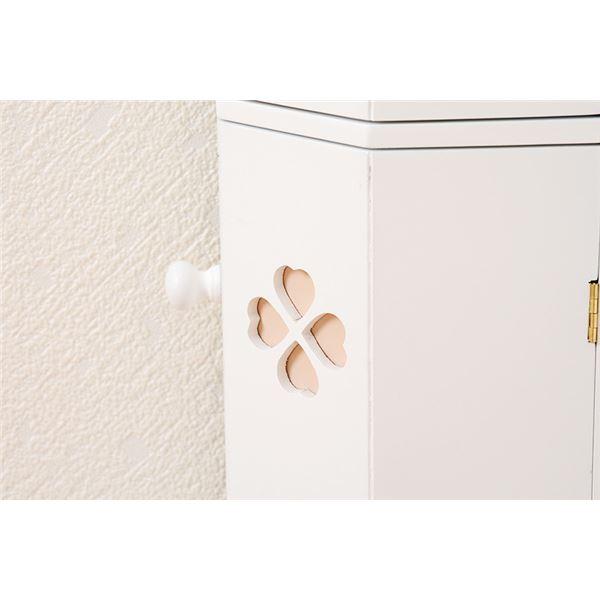 トイレラック トイレ収納 約幅16cm ホワイト スリム コーナーラック 完成品 お手洗い 御手洗 収納家具 収納用品 掃除用品の画像