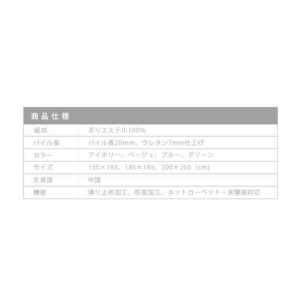 防音 ラグマット/絨毯 〔フレイク 200cm×250cm 3帖 グリーン〕 長方形 床暖房可 防滑 オールシーズン 〔リビング〕〔代引不可〕 防音 ラグマット/絨毯 200cm×250cm 3帖 長方形 床暖房可 防滑 オールシーズン