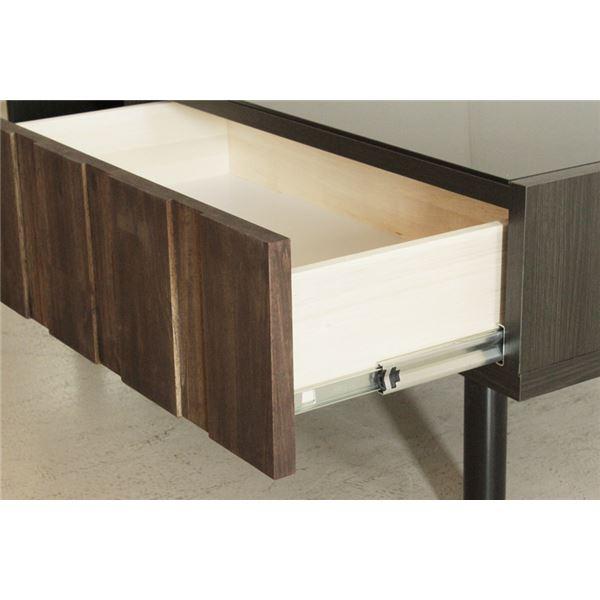 ヴィンテージ風 センターテーブル/ローテーブル 〔ダークブラウン〕 幅