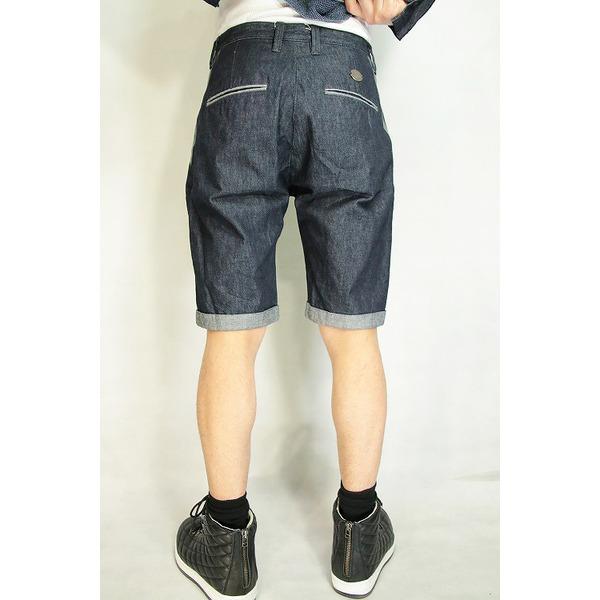 VADEL intuck trousers shorts INDIGO COMB サイズ46〔代引不可 