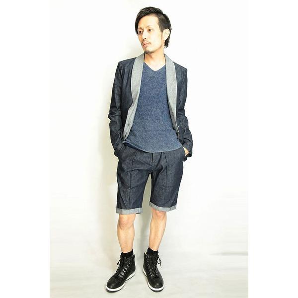 VADEL intuck trousers shorts INDIGO COMB サイズ46〔代引不可 
