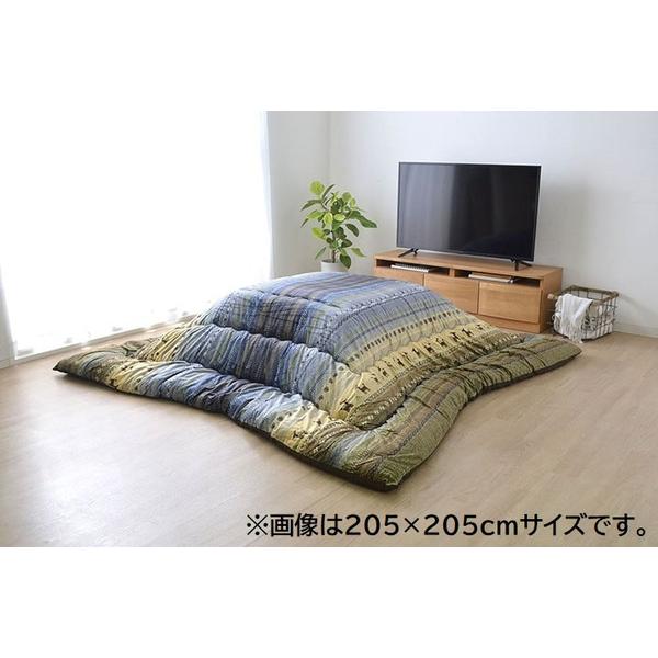 ds-ギャッベ柄 こたつ布団 〔正方形 グリーン 約205cm×205cm〕 洗える マイクロファイバー_17