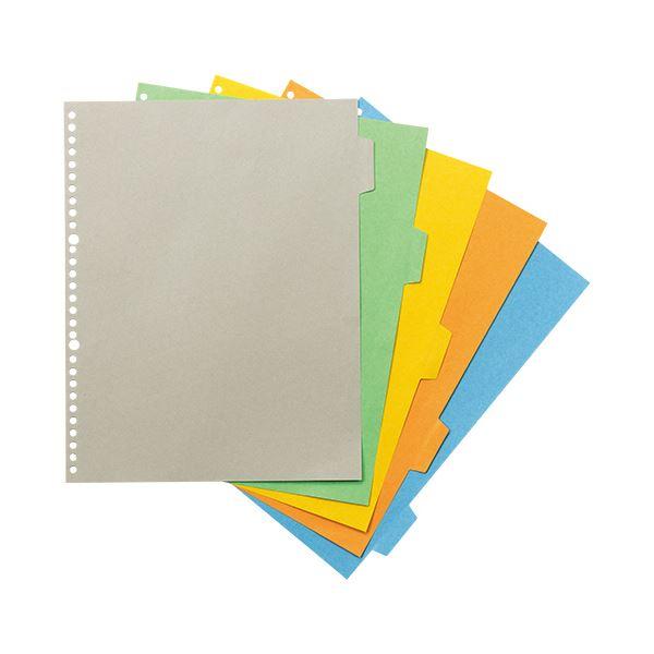 （まとめ）キングジム透明ポケット用カラーインデックス(多穴) A4タテ 2・30穴 5色5山 7907P 1組 〔×20セット〕の画像