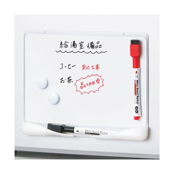 (まとめ) TANOSEEイレーザー付ホワイトボードマーカー 細字・丸芯 黒 1セット（10本） 〔×10セット〕の画像