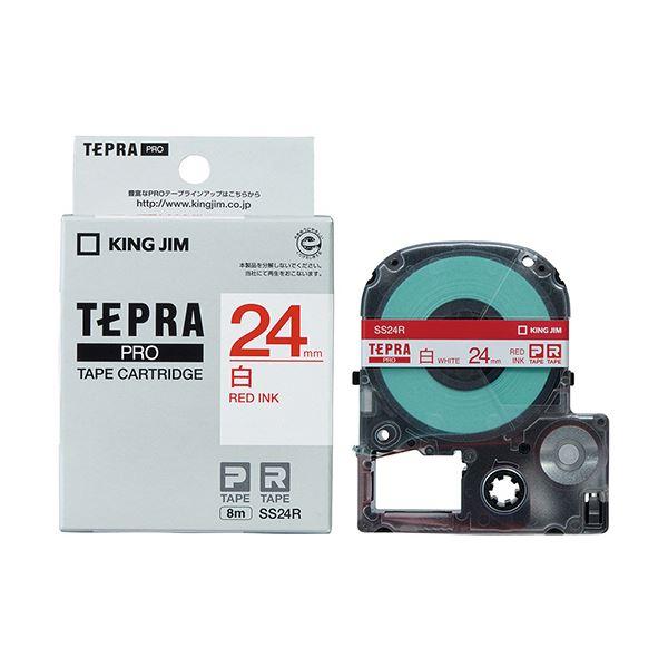 ds-(まとめ) キングジム テプラ PRO テープカートリッジ 24mm 白／赤文字 SS24R 1個 〔×10セット〕_2