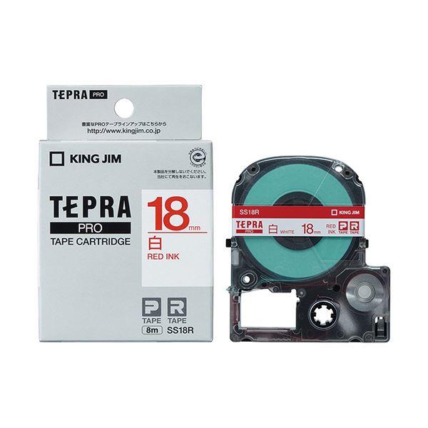 ds-(まとめ) キングジム テプラ PRO テープカートリッジ 18mm 白／赤文字 SS18R 1個 〔×10セット〕_2