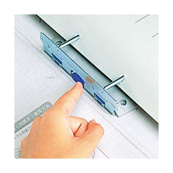 (まとめ) ライオン事務器 パイプ式ファイル(環境)両開き A4タテ 400枚収容 40mmとじ 背幅61mm ライトグレー No.743RK 1冊 〔×10セット〕の画像