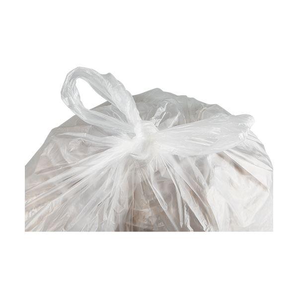 (まとめ) TANOSEE 手つきゴミ袋 半透明 30L 1パック（50枚） 〔×30セット〕の画像