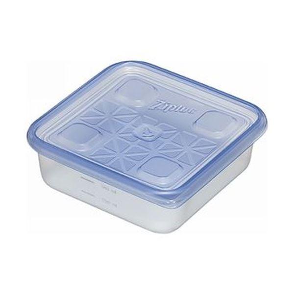 （まとめ）旭化成ホームプロダクツ ジップロックコンテナー 正方形 700ml 1パック（2個）〔×20セット〕の画像