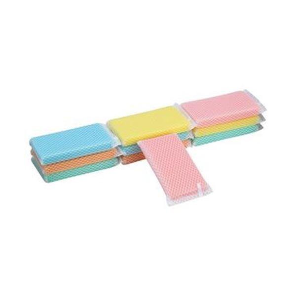 ds-（まとめ）TANOSEE キッチンスポンジ ネット 1セット（50個：10個×5パック）〔×10セット〕_1