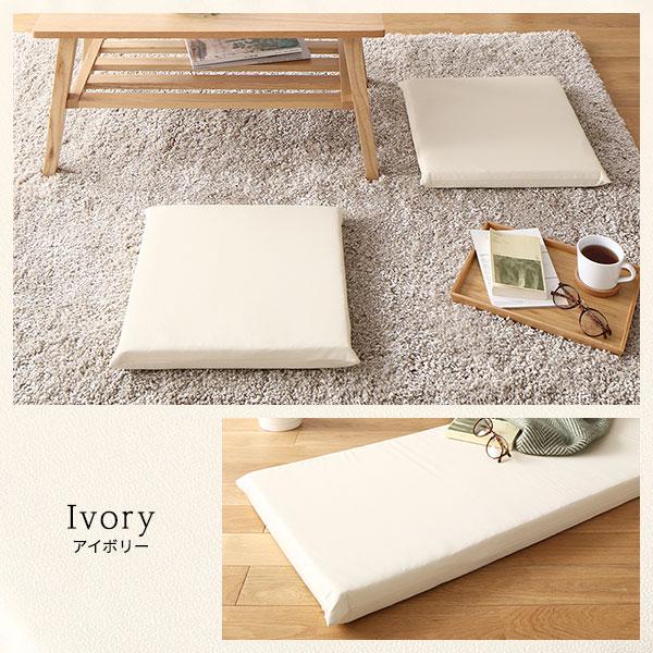 座布団 ブラウン 10枚セット 日本製 スクエア クッション フラット シート 42×42 cm PVC 合皮 レザー シンプル モダン デザインの画像