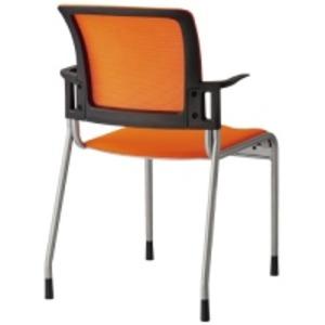 ds-TOKIO 会議イス MC-4 OR 固定脚 オレンジ〔組立品〕_1