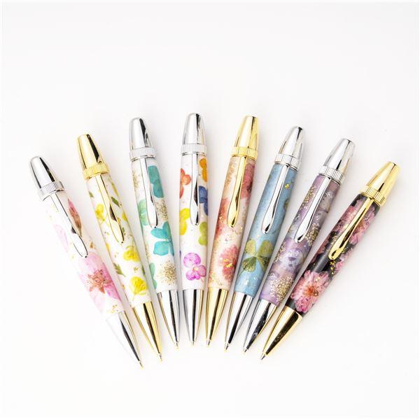 ds-花柄 ボールペン/文房具 〔紫陽花・五色〕 パーカータイプ 芯：0.7mm 日本製 文具 オフィス用品 『Frower Pen』_3